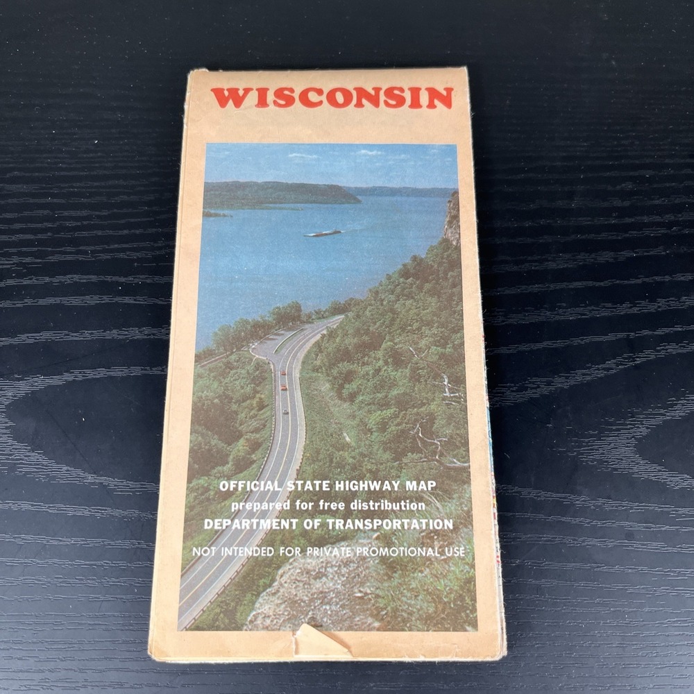 Vintage 1985 Wisconsin Official State Highway Map, 30" X 26"
